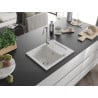 Mexen Enzo Granitspüle 1-Becken mit Abtropffläche 576 x 465 mm, weiß, Siphon Chrom - 6506571005-20