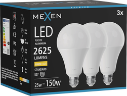 Mexen Nova 3x LED-Lampe E27, A95, 25W, Warm - 3000K, 2625 lm - L100-E27-2530-01x03