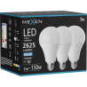 Mexen Nova 3x LED-Glühbirne E27, A95, 25W, Kalt - 6500K, 2625 lm - L100-E27-2565-01x03