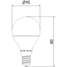 Mexen Nova 6x LED-Lampe E14, G45, 1W, Warm - 3000K, 105 lm - L101-E14-0130-01x06