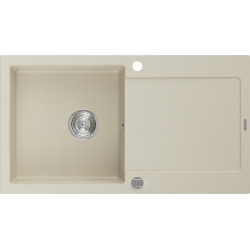 Mexen Leo Granitspüle mit einem Becken und einer Abtropffläche 900 x 500 mm, Beige - 6501901010-69