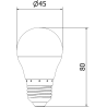 Mexen Nova 3x LED-Glühbirne E27, G45, 1W, Warm - 3000K, 105 lm - L101-E27-0130-01x03