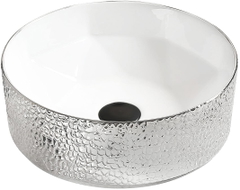 Mexen Clarisa Aufsatzwaschbecken 41 x 41 cm, weiß/silber - 22074154