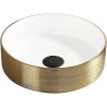 Mexen Clarisa Aufsatzwaschbecken 36 x 36 cm, weiß/gold - 22073655