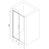 Mexen Apia 105 cm Schiebetür Dusche, Streifen, Chrom - 845-105-000-01-20