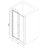 Mexen Apia Schiebeduschtür 105 cm, transparent, schwarz - 845-105-000-70-00