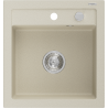 Mexen Vito Einbauspüle aus Granit, 1-Becken, 520 x 490 mm, beige, Siphon in Chrom - 6503521000-69