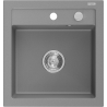 Mexen Vito Granitspüle 1-beckig 520 x 490 mm, grau, Siphon chrom - 6503521000-71