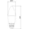 Mexen Nova 6x LED-Glühbirne E27, C37, 10W, Neutral - 4000K, 1055 lm - L102-E27-1040-01x06