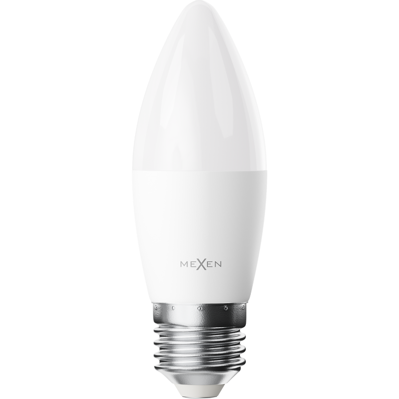 Mexen Nova 6x LED-Glühbirne E27, C37, 10W, Kalt - 6500K, 1055 lm - L102-E27-1065-01x06
