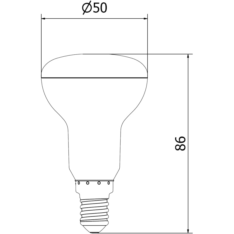 Mexen Nova 6x LED-Lampe E14, R50, 6W, Warm - 3000K, 630 lm - L103-E14-0630-01x06