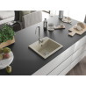 Mexen Milo Granitspüle 1-beckig 435 x 410 mm, beige, Siphon verchromt - 6505441000-69