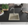 Mexen Milo Granitspüle 1-beckig 435 x 410 mm, beige, Siphon verchromt - 6505441000-69