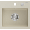 Mexen Milo Granitspüle 1-beckig 435 x 410 mm, beige, Siphon verchromt - 6505441000-69