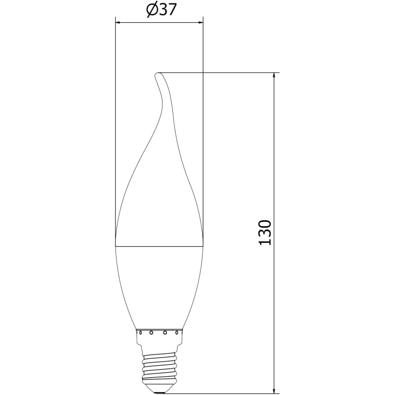 Mexen Nova 3x LED-Glühbirne Flamme E14, C37, 10W, Neutral - 4000K, 1055 lm - L106-E14-1040-01x03