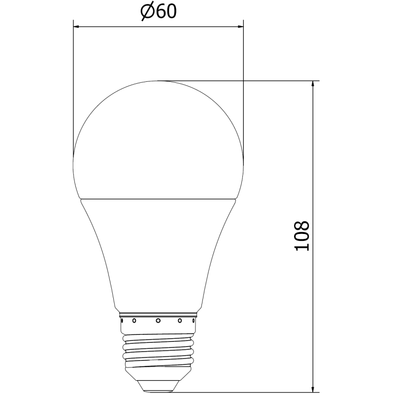 Mexen Nova 10x LED-Glühbirne E27, A60, 5W, Warm - 3000K, 525 lm - L100-E27-0530-01x10