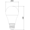 Mexen Nova 10x LED Glühbirne E27, A60, 8W, Warm - 3000K, 840 lm - L100-E27-0830-01x10