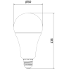 Mexen Nova 10x LED-Glühbirne E27, A70, 18W, Kaltweiß - 6500K, 1890 lm - L100-E27-1865-01x10