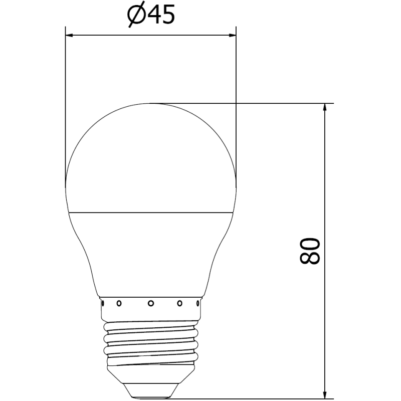 Mexen Nova 10x LED-Glühbirne E27, G45, 1W, Warm - 3000K, 105 lm - L101-E27-0130-01x10