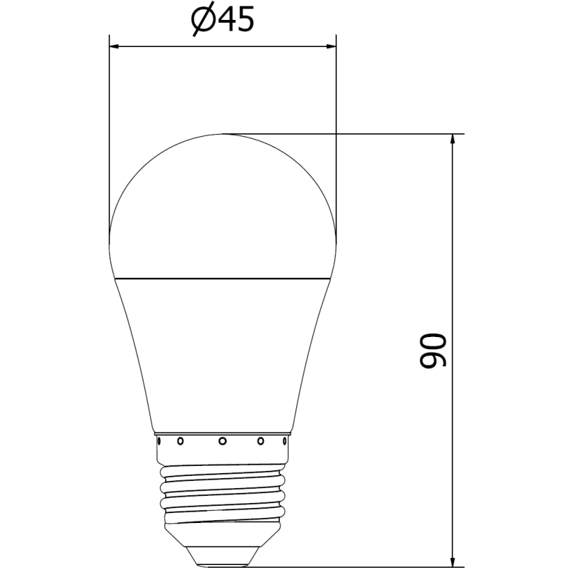Mexen Nova 10x LED-Glühbirne E27, G45, 8W, Kalt - 6500K, 840 lm - L101-E27-0865-01x10