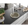 Mexen Diego Granitspüle 1-beckig 488 x 480 mm, beige, Siphon Chrom - 6512481000-69