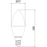 Mexen Nova 10x LED-Lampe E14, C37, 3W, Kalt - 6500K, 315 lm - L102-E14-0365-01x10
