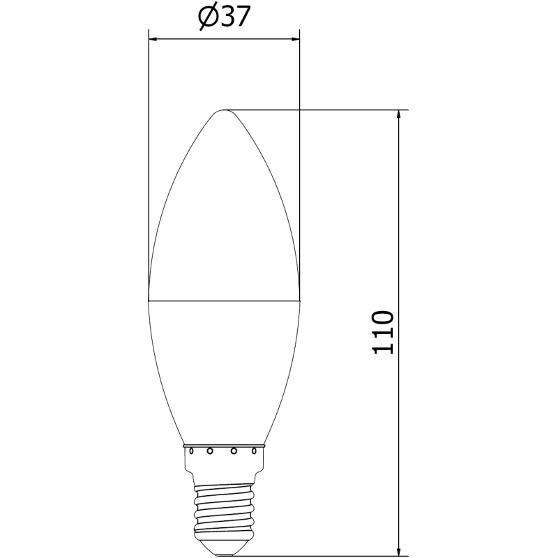 Mexen Nova 10x LED-Birne E14, C37, 9W, Neutral - 4000K, 945 lm - L102-E14-0940-01x10