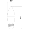 Mexen Nova 10x LED-Glühbirne E27, C37, 5W, Neutral - 4000K, 525 lm - L102-E27-0540-01x10