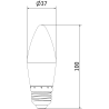 Mexen Nova 10x LED-Glühbirne E27, C37, 5W, Kalt - 6500K, 525 lm - L102-E27-0565-01x10