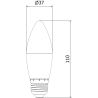 Mexen Nova 10x LED-Glühbirne E27, C37, 10W, Warm - 3000K, 1055 lm - L102-E27-1030-01x10