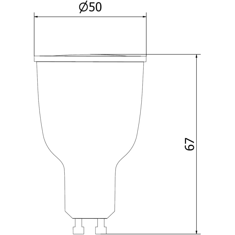 Mexen Nova 10x LED-Birne GU10, 12W, Kalt - 6500K, 1260 lm - L108-GU10-1265-01x10