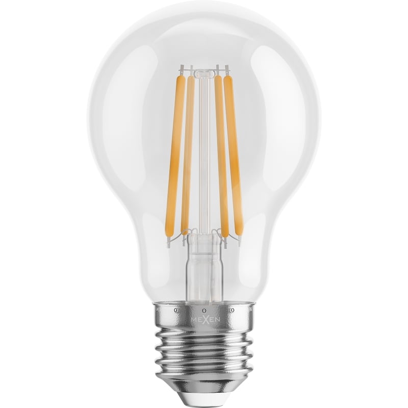 Mexen Vintis 3x LED-Filamentlampe E27, A60, 8W, Warm - 2200K, 1055 lm, klar - L150-E27-0822-00x03