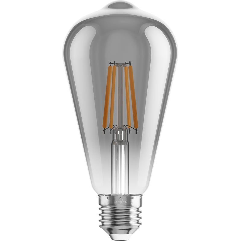 Mexen Vintis 3x LED-Filament-Glühbirne E27, ST64, 4W, Warm - 2700K, 300 lm, Rauch - L152-E27-0427-70x03