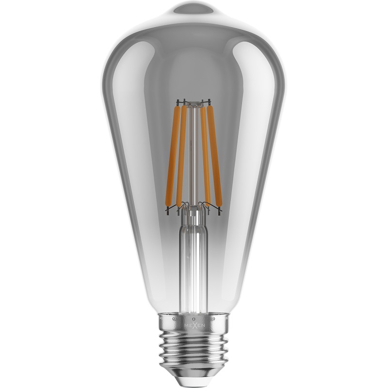 Mexen Vintis 3x LED-Filamentlampe E27, ST64, 6W, Warm - 2700K, 510 lm, Rauch - L152-E27-0627-70x03