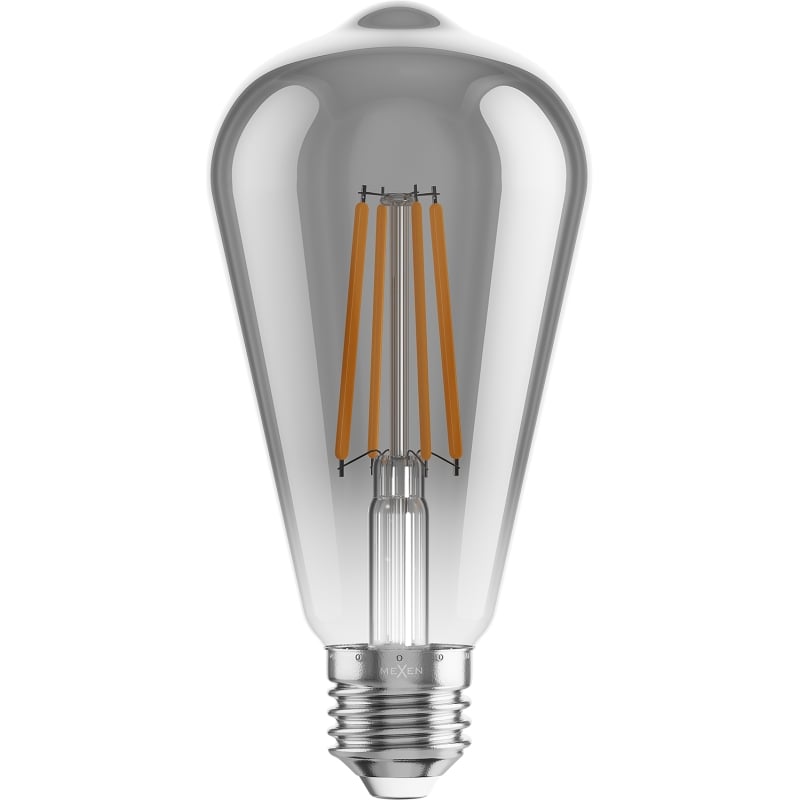 Mexen Vintis 3x LED-Filamentlampe E27, ST64, 8W, Warm - 2700K, 680 lm, Rauch - L152-E27-0827-70x03