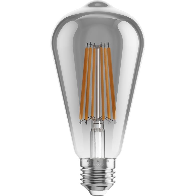 Mexen Vintis 3x LED-Filamentlampe E27, ST64, 10W, Warm - 2200K, 780 lm, Rauch - L152-E27-1022-70x03
