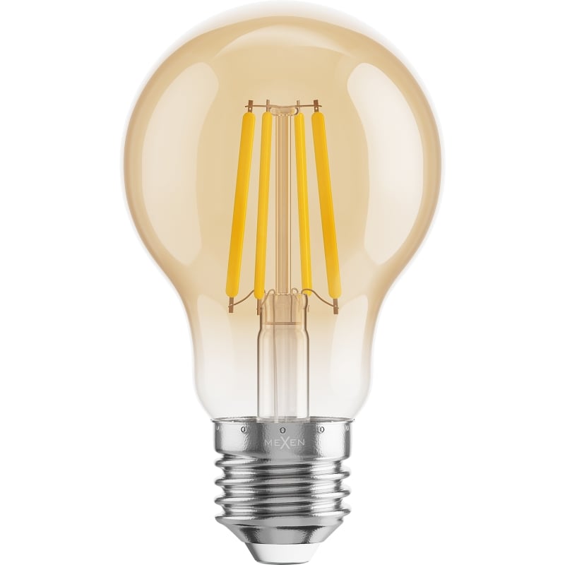 Mexen Vintis 10x LED-Filamentlampe E27, A60, 4W, Warm - 2700K, 400 lm, amber - L150-E27-0427-50x10