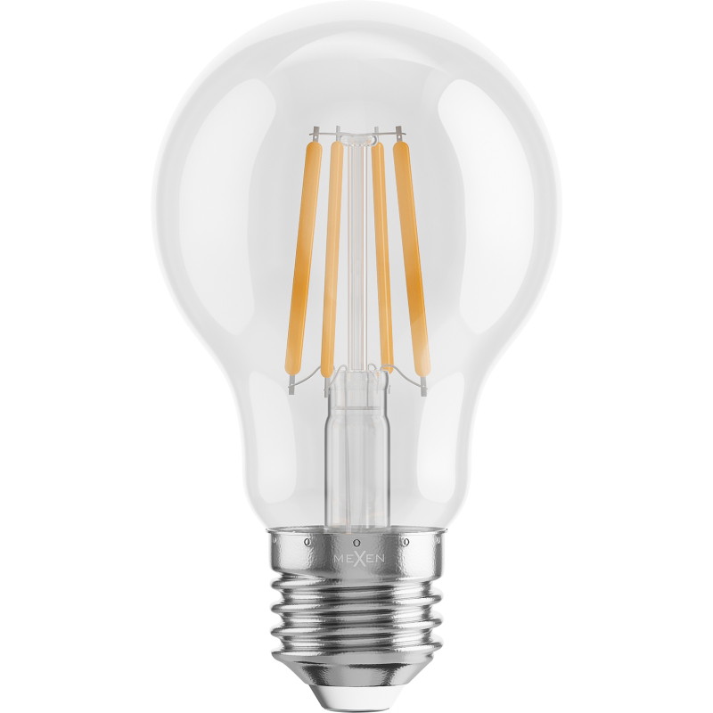 Mexen Vintis 6x LED-Filament-Lampe E27, A60, 6W, Warm - 2700K, 720 lm, klar - L150-E27-0627-00x06