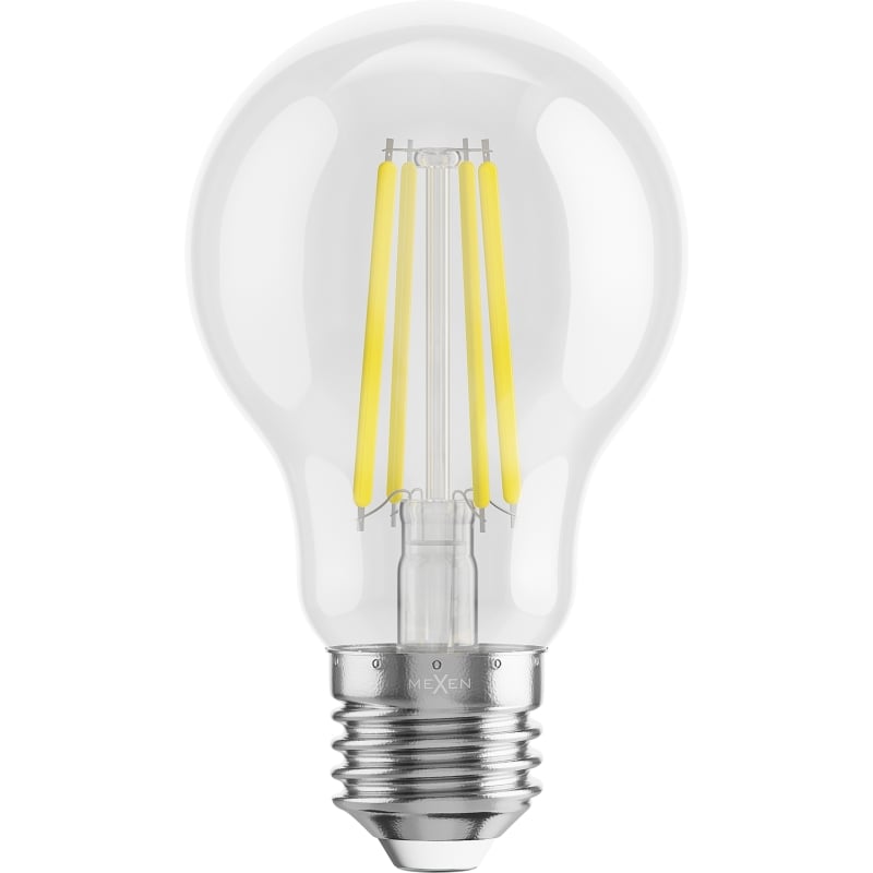 Mexen Vintis 6x LED-Filament-Glühbirne E27, A60, 8W, Kalt - 6500K, 1055 lm, klar - L150-E27-0865-00x06