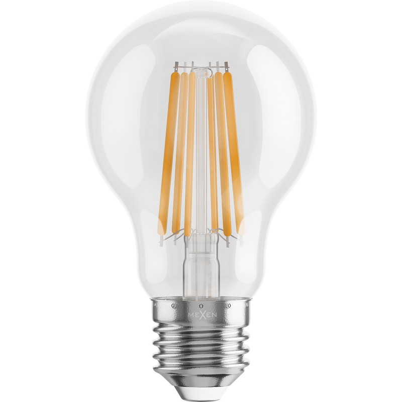 Mexen Vintis 6x LED-Filament-Glühbirne E27, A60, 12W, Warm - 2700K, 1585 lm, klar - L150-E27-1227-00x06