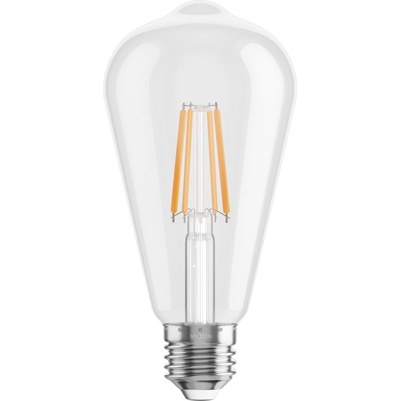 Mexen Vintis 10x LED-Filamentlampe E27, ST64, 4W, Warm - 2200K, 470 lm, klar - L152-E27-0422-00x10