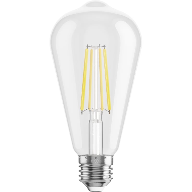 Mexen Vintis 6x LED-Filamentlampe E27, ST64, 8W, Neutral - 4000K, 1055 lm, klar - L152-E27-0840-00x06