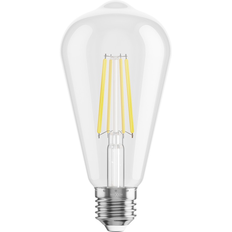 Mexen Vintis 10x LED-Filamentlampe E27, ST64, 8W, Neutral - 4000K, 1055 lm, klar - L152-E27-0840-00x10