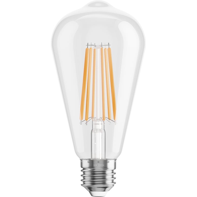 Mexen Vintis 10x LED-Filament-Glühbirne E27, ST64, 10W, Warm - 2700K, 1320 lm, klar - L152-E27-1027-00x10
