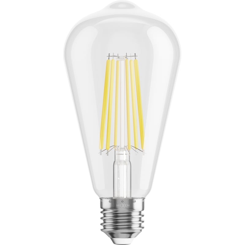 Mexen Vintis 10x LED-Filamentlampe E27, ST64, 10W, Kaltlicht - 6500K, 1320 lm, klar - L152-E27-1040-00x10 - L152-E27-1065-00x10