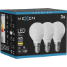 Mexen Nova 3x LED-Glühbirne E14, G45, 1W, Warm - 3000K, 105 lm - L101-E14-0130-01x03