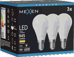 Mexen Nova 3x LED-Glühbirne E14, G45, 9W, Warm - 3000K, 945 lm - L101-E14-0930-01x03