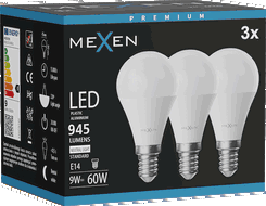 Mexen Nova 3x LED-Glühbirne E14, G45, 9W, Neutral - 4000K, 945 lm - L101-E14-0940-01x03