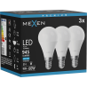 Mexen Nova 3x LED-Glühbirne E14, G45, 9W, Kalt - 6500K, 945 lm - L101-E14-0965-01x03