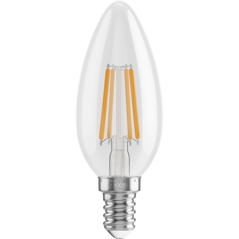 Mexen Vintis 3x LED-Filament-Glühbirne E14, C35, 4W, Warm - 2700K, 470 lm, klar - L154-E14-0427-00x03